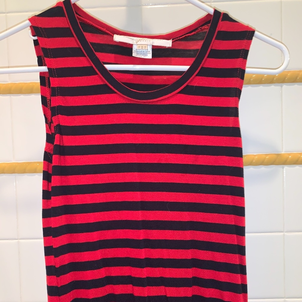 French Connection Red & Black Striped Summer Dress